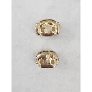 Han Solo & Princess Leia Bead Charms Goldtone
